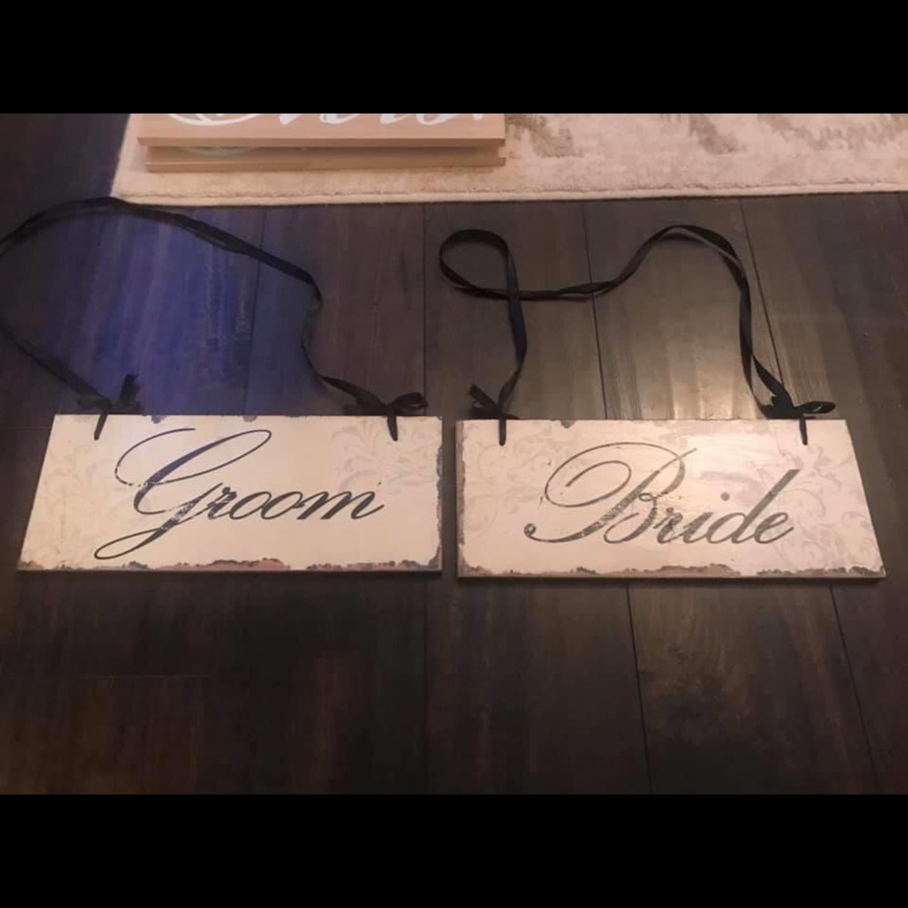 Wedding decor- Bride/Groom signs